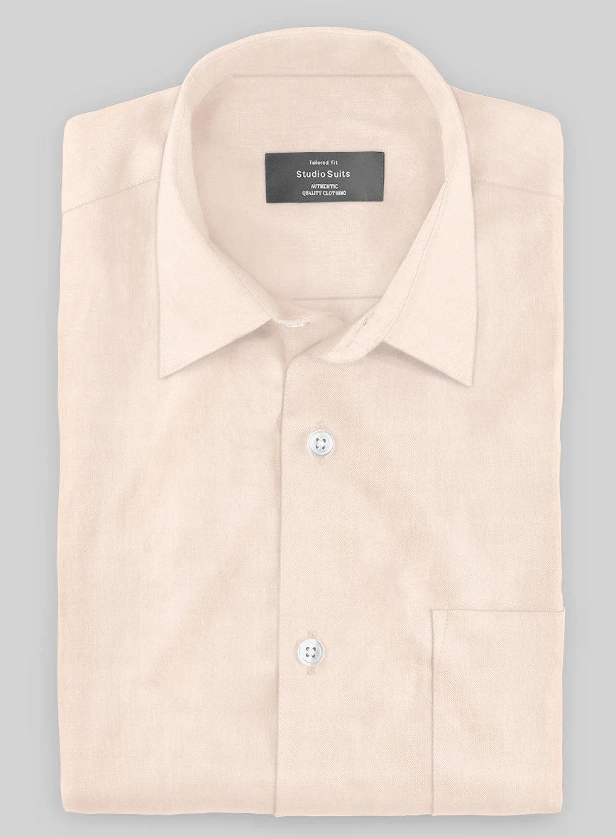 Pale Pink Cotton Linen Shirt 3 Pale Pink Cotton Linen Shirt