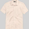 Washed Pale Pink Cotton Linen Shirt