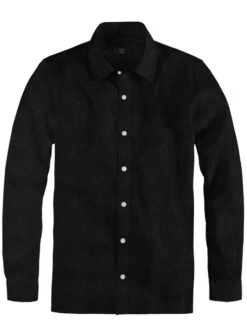Pure Black Linen Shirt -Elite Attire Store pureblacklinenshirtlookooo 1