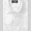 Pure White Linen Shirt -Elite Attire Store purewhitelinenshirtlk