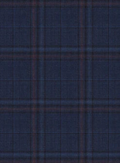 Reda Cinder Blue Checks Wool Suit -Elite Attire Store redacinderblucheckswoolsuit 5