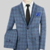 Reda Dusk Blue Checks Wool Suit 2 Reda Dusk Blue Checks Wool Suit -Elite Attire Store redaduskbluecheckswoolsuitlk