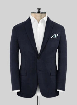 Reda Martes Blue Checks Wool Suit 12 Reda Martes Blue Checks Wool Suit -Elite Attire Store redamartesbluecheckswoolsuitlook 2