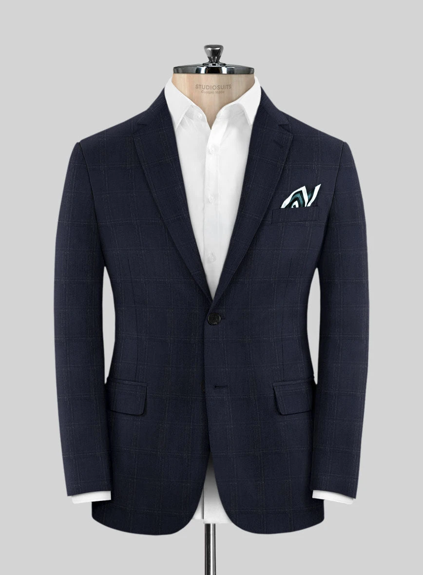 Reda Martes Blue Checks Wool Suit 5 Reda Martes Blue Checks Wool Suit - Image 3
