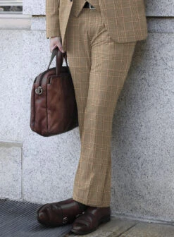 Reda Pale Brown Checks Wool Suit 13 Reda Pale Brown Checks Wool Suit -Elite Attire Store redapalebrowncheckswoolsuitlk 3