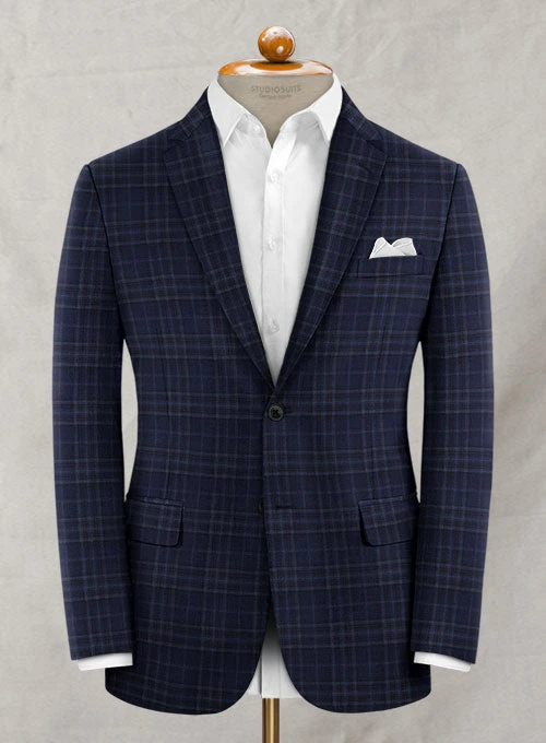 Reda Port Blue Checks Wool Suit 5 Reda Port Blue Checks Wool Suit - Image 3