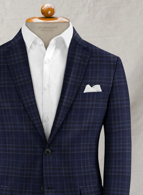 Reda Port Blue Checks Wool Suit 6 Reda Port Blue Checks Wool Suit - Image 4