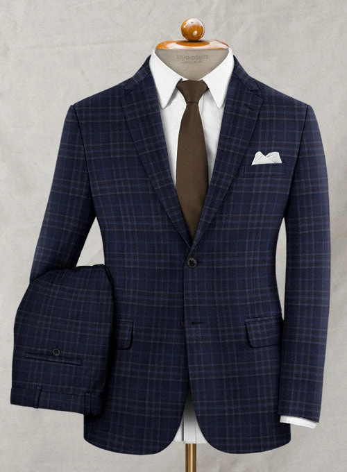 Reda Port Blue Checks Wool Suit 3 Reda Port Blue Checks Wool Suit