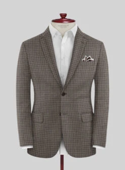 Reda Toli Brown Checks Wool Suit -Elite Attire Store redatolibrowncheckswoolsuitlk 2