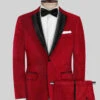 Red Velvet Tuxedo Suit 1 Red Velvet Tuxedo Suit -Elite Attire Store redvelvettuxsuitlok