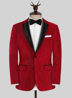 Red Velvet Tuxedo Suit -Elite Attire Store redvelvettuxsuitlok 2