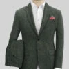 Rope Weave Green Tweed Suit -Elite Attire Store ropeweavegreentweedsuitlk