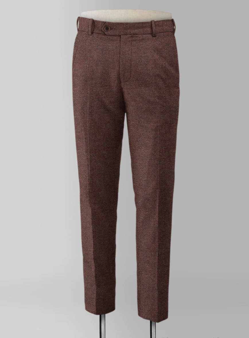 Mute Wine Herringbone Tweed Suit 7 Mute Wine Herringbone Tweed Suit - Image 5