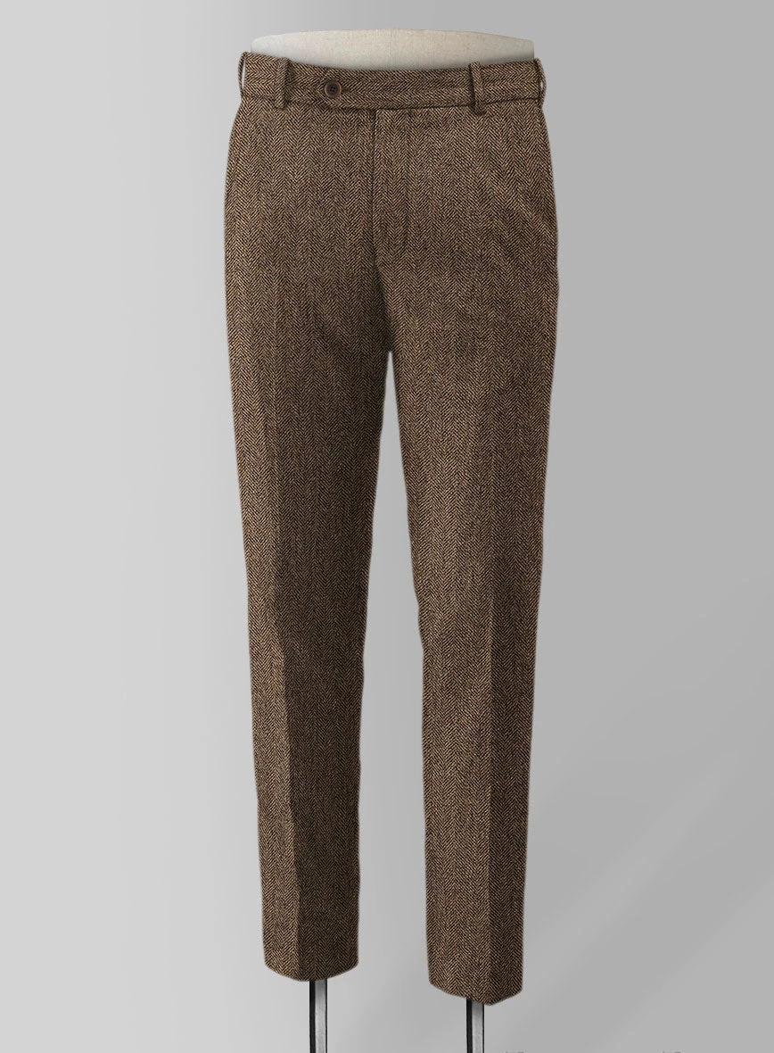 Rust Herringbone Tweed Pants 4 Rust Herringbone Tweed Pants - Image 2