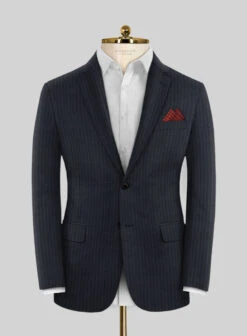 Scabal Cosmopolitan Stripe Alado Blue Wool Suit -Elite Attire Store scabalcosmopolitanstripealadobluewoolsuitlk 2