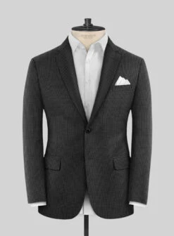 Scabal Ghru Houndstooth Gray Wool Suit -Elite Attire Store scabalghruhoundstoothgraywoolsuitlk 2
