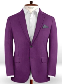 Scabal Hot Purple Wool Suit -Elite Attire Store scabalhotpurplewoolsuitlook 1