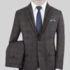 Scabal Mud Brown Wool Suit -Elite Attire Store scabalhybridmudbrwnwoolsuitlook