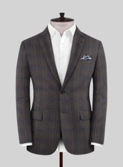 Scabal Mud Brown Wool Suit -Elite Attire Store scabalhybridmudbrwnwoolsuitlook 2