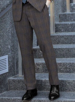 Scabal Mud Brown Wool Suit -Elite Attire Store scabalhybridmudbrwnwoolsuitlook 3