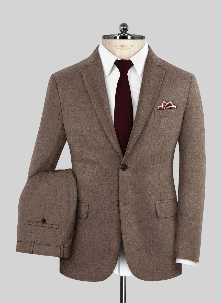 Scabal Walnut Brown Wool Suit 3 Scabal Walnut Brown Wool Suit