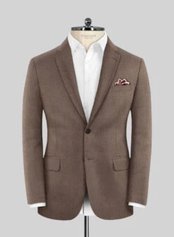 Scabal Walnut Brown Wool Suit 12 Scabal Walnut Brown Wool Suit -Elite Attire Store scabalhybridwalnutbrownwoolsuitlk 2