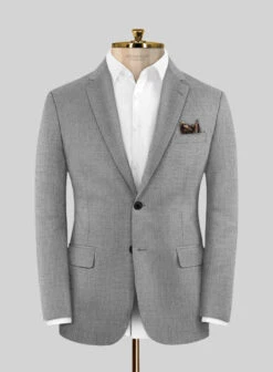 Scabal Jacobi Twill Gray Wool Suit -Elite Attire Store scabaljacobitwillgraywoolsuitlook 2