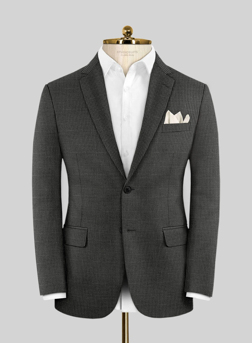 Scabal Londoner Adiel Grid Gray Wool Suit 5 Scabal Londoner Adiel Grid Gray Wool Suit - Image 3