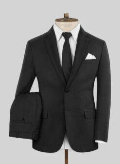 Scabal Londoner Black Wool Suit
