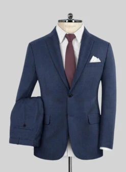 Scabal Londoner Indigo Blue Wool Suit