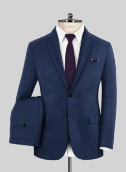 Scabal Lucin Twill Blue Wool Suit