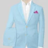 Scabal Pastel Blue Cotton Stretch Suit -Elite Attire Store scabalpastelbluecttnstrchsuitlk