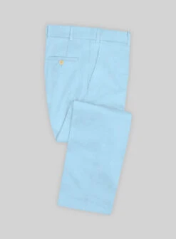 Scabal Pastel Blue Cotton Stretch Suit -Elite Attire Store scabalpastelbluecttnstrchsuitlk 2