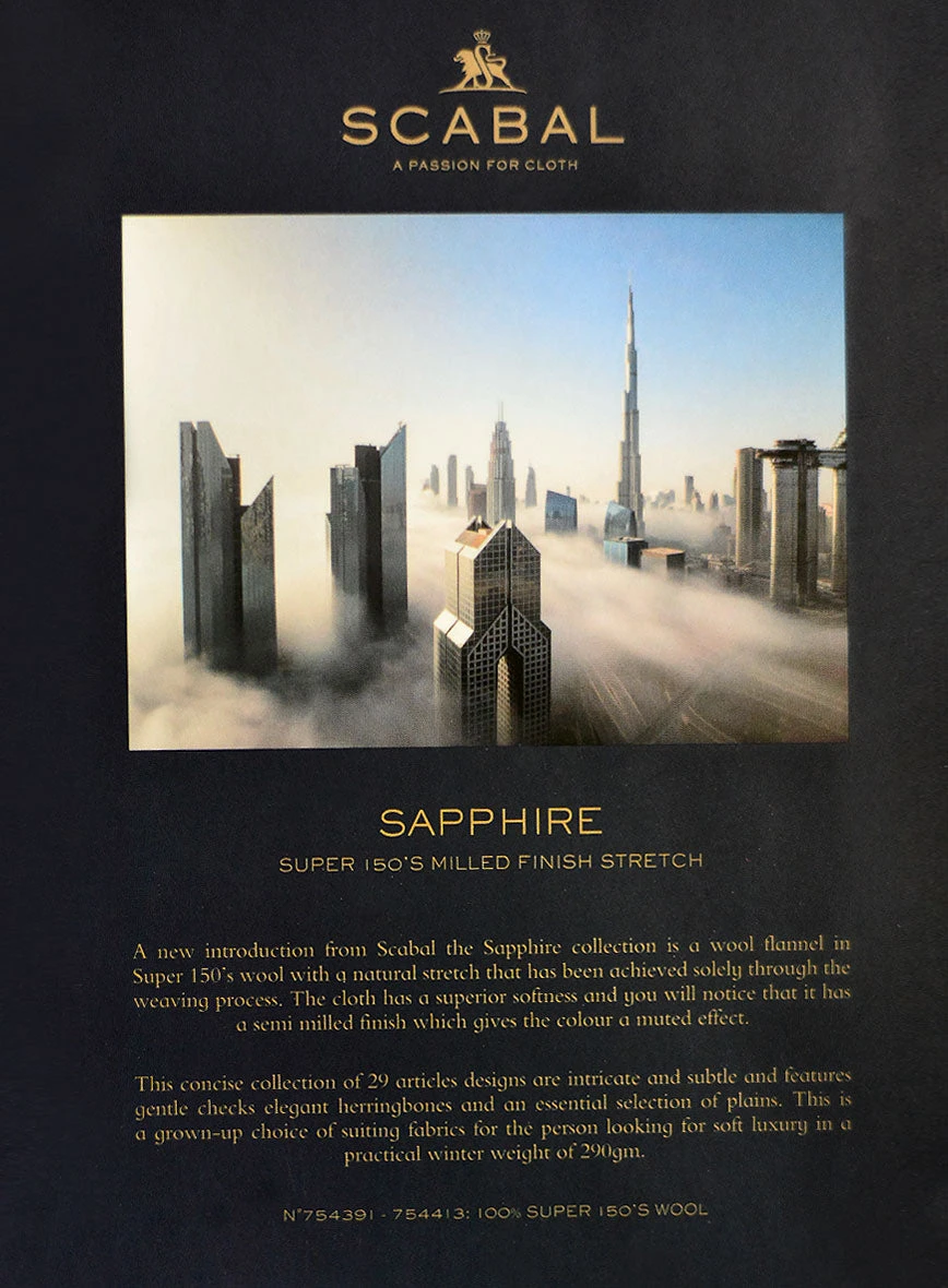 Scabal Sapphire Beaded Stripe Charcoal Wool Suit 10 Scabal Sapphire Beaded Stripe Charcoal Wool Suit - Image 8