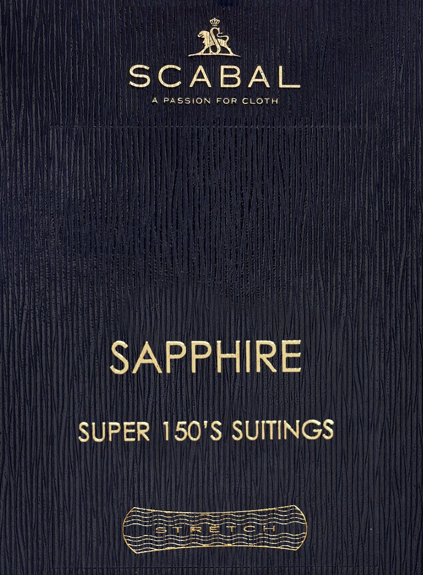 Scabal Sapphire Beaded Stripe Charcoal Wool Suit 9 Scabal Sapphire Beaded Stripe Charcoal Wool Suit - Image 7