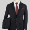Scabal Sapphire Beaded Stripe Charcoal Wool Suit 1 Scabal Sapphire Beaded Stripe Charcoal Wool Suit -Elite Attire Store scabalsapphirebeadedstripecharcoalwoolsuitlk