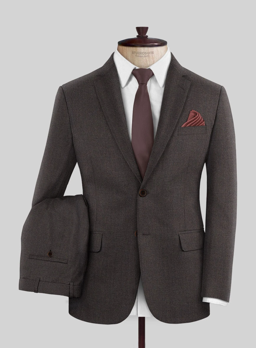 Scabal Tornado Twill Brown Wool Suit 3 Scabal Tornado Twill Brown Wool Suit
