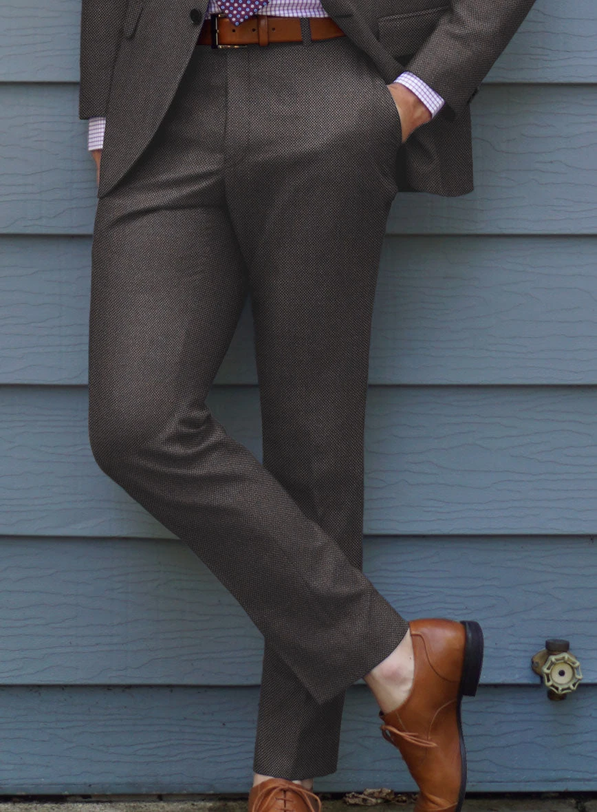 Scabal Tornado Twill Brown Wool Suit 6 Scabal Tornado Twill Brown Wool Suit - Image 4