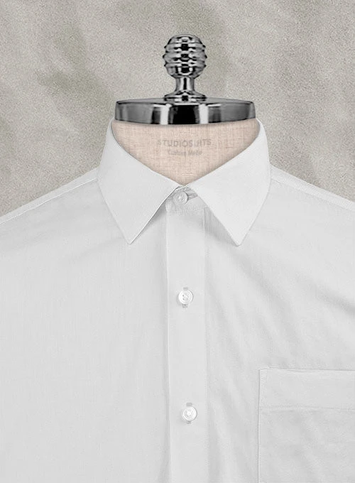 Silver Gray Stretch Poplene Shirt 3 Silver Gray Stretch Poplene Shirt