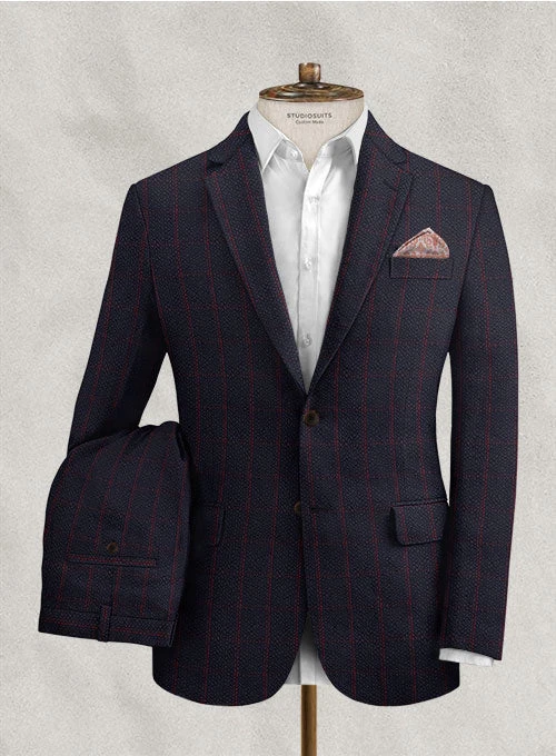 Solbiati Dark Blue Checks Seersucker Suit 3 Solbiati Dark Blue Checks Seersucker Suit