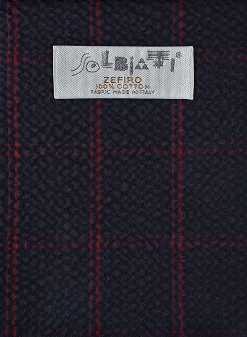 Solbiati Dark Blue Checks Seersucker Suit 4 Solbiati Dark Blue Checks Seersucker Suit - Image 2