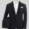 Solbiati Art Du Lin Dark Blue Linen Suit