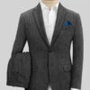 Stone Charcoal Tweed Suit -Elite Attire Store stonecharcltwdsuitlk