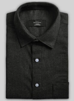 Light Weight Hamburg Charcoal Tweed Shirt