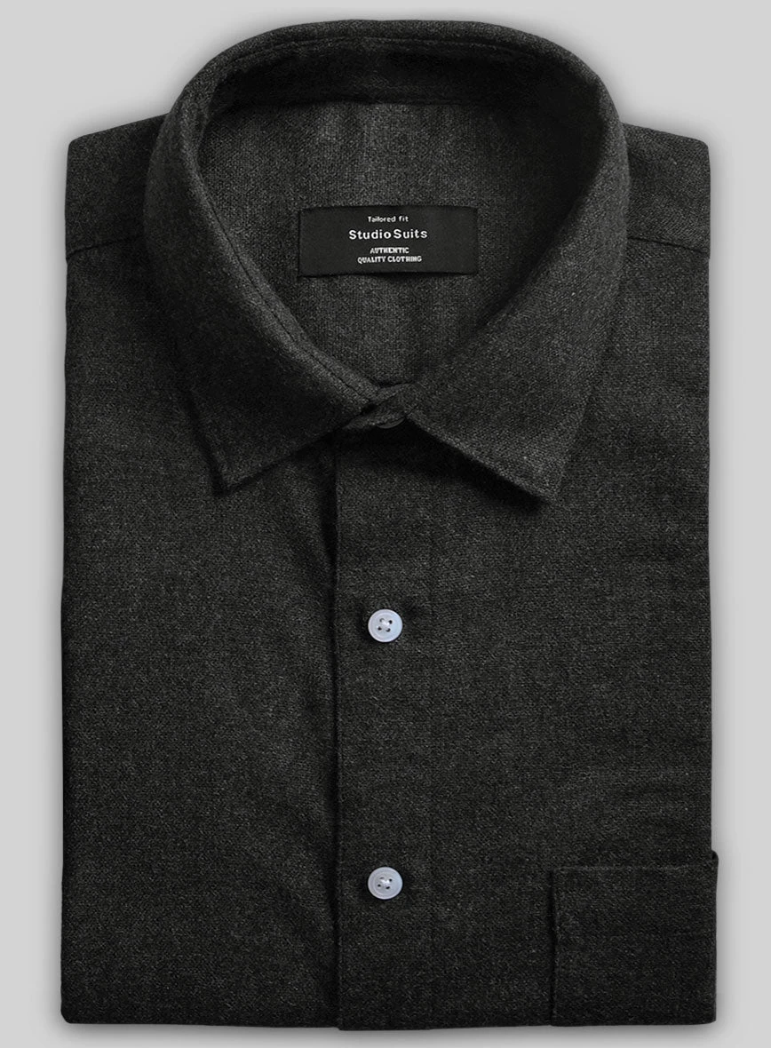 Light Weight Hamburg Charcoal Tweed Shirt 3 Light Weight Hamburg Charcoal Tweed Shirt
