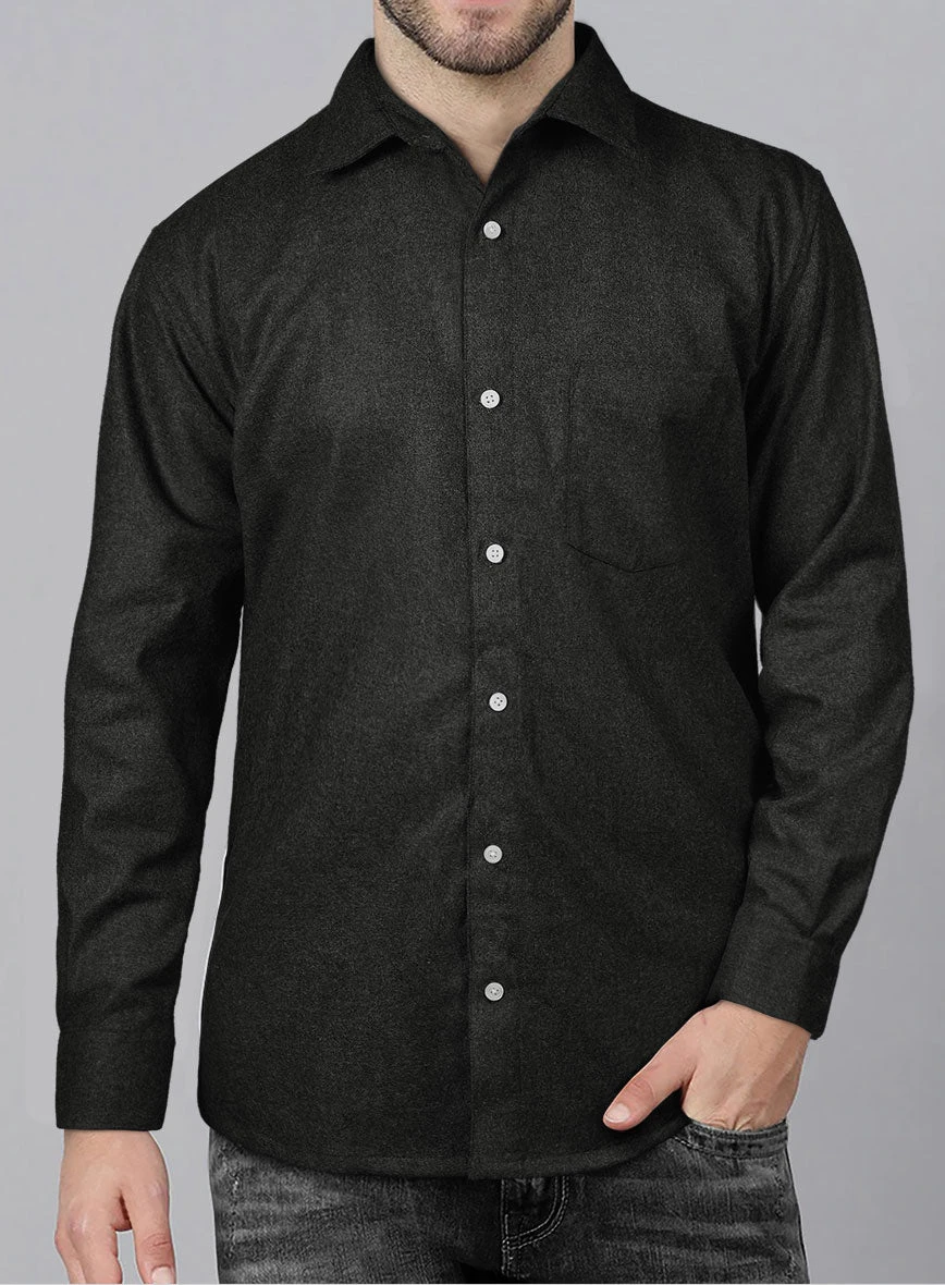 Light Weight Hamburg Charcoal Tweed Shirt 7 Light Weight Hamburg Charcoal Tweed Shirt - Image 5