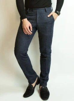 Vintage Glasgow Blue Tweed Pants -Elite Attire Store vinglasgowbluetweedpantlook 1