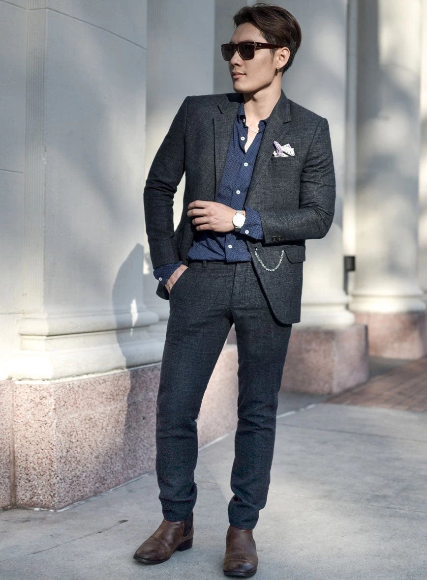 Vintage Glasgow Blue Tweed Suit 3 Vintage Glasgow Blue Tweed Suit