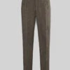 Vintage Dark Brown Herringbone Tweed Highland Trousers -Elite Attire Store vintagedarkbrownherringbonetweedhighlandtrousers