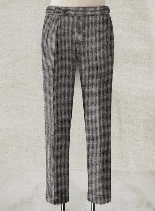 Vintage Gray Macro Weave Highland Tweed Trousers 3 Vintage Gray Macro Weave Highland Tweed Trousers